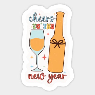 Cheers to the New Year Sticker